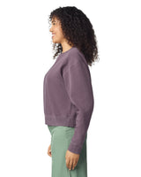 Pretreated Comfort Colors 1566L Women's Mid-Length Crewneck Sweatshirt - Dusk - Side