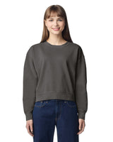 Pretreated Comfort Colors 1566L Women's Mid-Length Crewneck Sweatshirt - Pepper