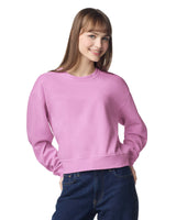 Pretreated Comfort Colors 1566L Women's Mid-Length Crewneck Sweatshirt - Rose Quartz