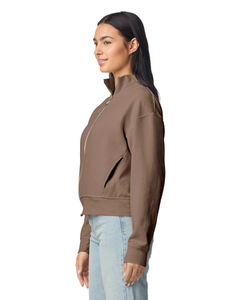 Pretreated Comfort Colors 1570L Women's Full Zip Jacket - Espresso - Side