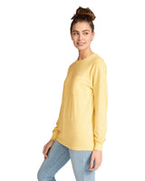 Pretreated Comfort Colors 4410 Heavyweight Adult Long Sleeve Pocket T-Shirt - Butter - Side
