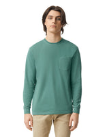 Pretreated Comfort Colors 4410 Heavyweight Adult Long Sleeve Pocket T-Shirt - Light Green