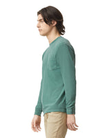 Pretreated Comfort Colors 4410 Heavyweight Adult Long Sleeve Pocket T-Shirt - Light Green - Side