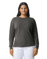 Pretreated Comfort Colors 4410 Heavyweight Adult Long Sleeve Pocket T-Shirt - Pepper