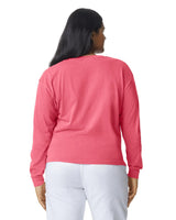 Pretreated Comfort Colors 4410 Heavyweight Adult Long Sleeve Pocket T-Shirt - Watermelon - Back