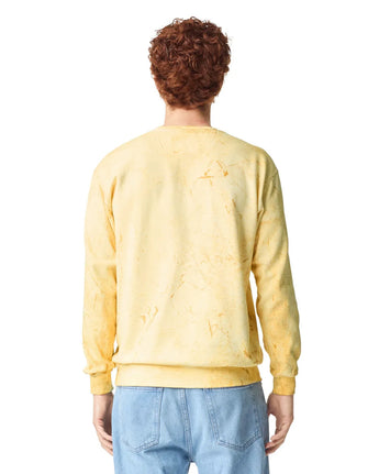 Pretreated Comfort Colors 1545 Color Blast Adult Crewneck Sweatshirt - Citrine - Back