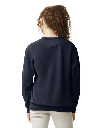 Pretreated Comfort Colors 1566 Adult Crewneck Sweatshirt - True Navy - Back