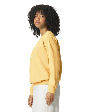 Pretreated Comfort Colors 1566 Adult Crewneck Sweatshirt - Butter - Side