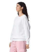 Pretreated Comfort Colors 1566 Adult Crewneck Sweatshirt - White - Side