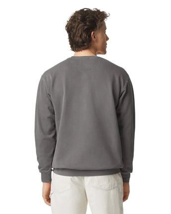 Pretreated Comfort Colors 1566 Adult Crewneck Sweatshirt - Grey - Back