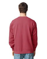 Pretreated Comfort Colors 1566 Adult Crewneck Sweatshirt - Crimson - Back