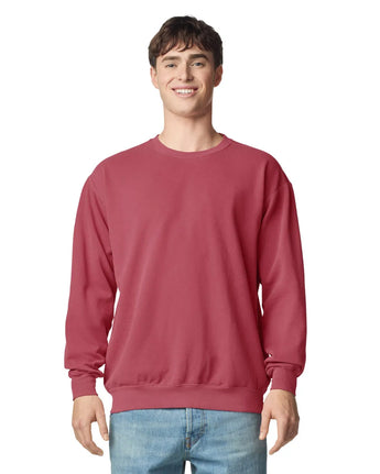 Pretreated Comfort Colors 1566 Adult Crewneck Sweatshirt - Crimson