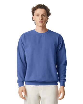 Pretreated Comfort Colors 1566 Adult Crewneck Sweatshirt - Flo Blue