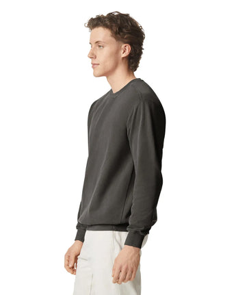 Pretreated Comfort Colors 1566 Adult Crewneck Sweatshirt - Pepper - Side