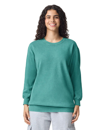 Pretreated Comfort Colors 1566 Adult Crewneck Sweatshirt - Seafoam