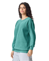 Pretreated Comfort Colors 1566 Adult Crewneck Sweatshirt - Seafoam - Side
