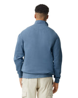 Pretreated Comfort Colors 1580 Adult 1/4 Zip Sweatshirt - Blue Jean - Back