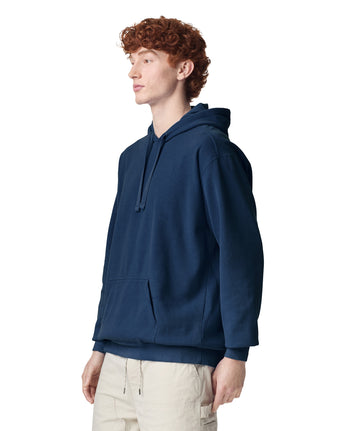 Pretreated Comfort Colors 1567 Adult Hooded Sweatshirt - True Navy - Side