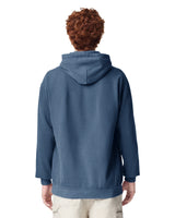 Pretreated Comfort Colors 1567 Adult Hooded Sweatshirt - Denim - Back