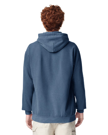 Pretreated Comfort Colors 1567 Adult Hooded Sweatshirt - Denim - Back