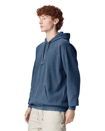 Pretreated Comfort Colors 1567 Adult Hooded Sweatshirt - Denim - Side