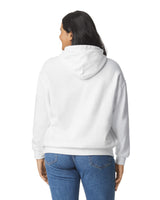 Pretreated Comfort Colors 1567 Adult Hooded Sweatshirt - White - Back