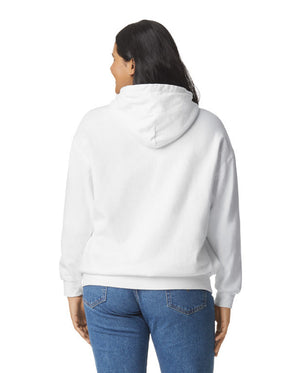 Pretreated Comfort Colors 1567 Adult Hooded Sweatshirt - White - Back