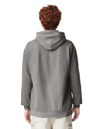 Pretreated Comfort Colors 1567 Adult Hooded Sweatshirt - Grey - Back