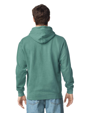 Pretreated Comfort Colors 1567 Adult Hooded Sweatshirt - Light Green - Back
