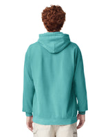 Pretreated Comfort Colors 1567 Adult Hooded Sweatshirt - Seafoam - Back