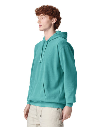 Pretreated Comfort Colors 1567 Adult Hooded Sweatshirt - Seafoam - Side