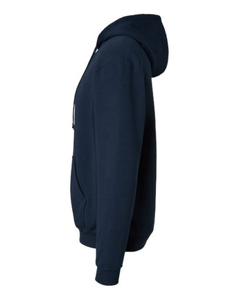 Pretreated M&O 7800 Unisex ACE Fleece Hooded Sweatshirt - Deep Navy - Side