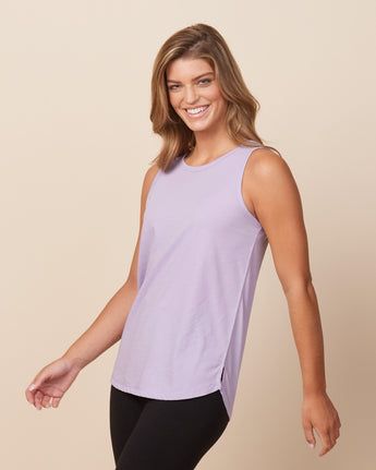 Pretreated Enza 00579 Ladies Essential Relaxed Tank - Orchid - Side