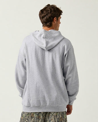 Pretreated Enza 30179 Adult Classic Fleece Hoodie - Athletic Heather - Back