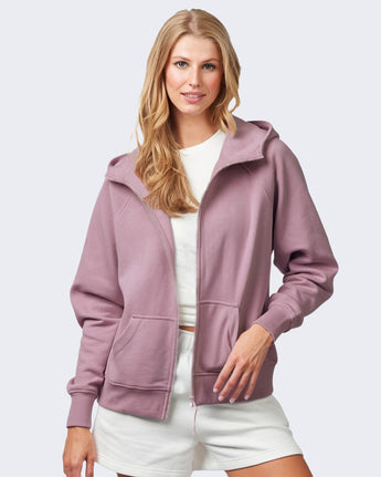 Pretreated Enza 30579 Ladies Relaxed Full Zip Hoodie