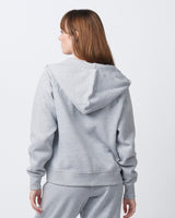 Pretreated Enza 30579 Ladies Relaxed Full Zip Hoodie - Athletic Heather - Back