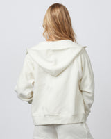 Pretreated Enza 30579 Ladies Relaxed Full Zip Hoodie - Bleached Linen - Back