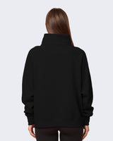 Pretreated Enza 31579 Ladies Relaxed Full Zip Fleece - Black - Back