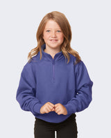 Pretreated Enza 31679 Youth Quarter Zip - Future Dusk