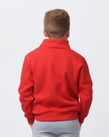 Pretreated Enza 31679 Youth Quarter Zip - Red - Back