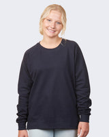 Pretreated Enza 32579 Ladies Midweight PFC Pullover Crew - Navy