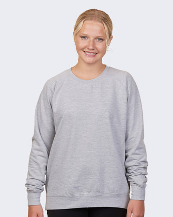 Pretreated Enza 32579 Ladies Midweight PFC Pullover Crew - Athletic Heather