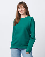 Pretreated Enza 32579 Ladies Midweight PFC Pullover Crew - Alpine Green