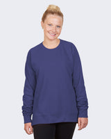 Pretreated Enza 32579 Ladies Midweight PFC Pullover Crew - Future Dusk