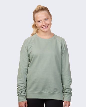 Pretreated Enza 32579 Ladies Midweight PFC Pullover Crew - Greenstone