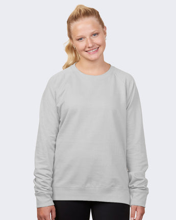 Pretreated Enza 32579 Ladies Midweight PFC Pullover Crew - Jet Stream