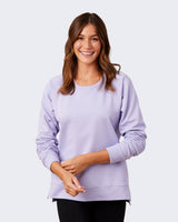 Pretreated Enza 32579 Ladies Midweight PFC Pullover Crew - Orchid