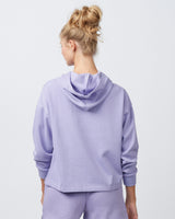 Pretreated Enza 40579 Ladies Boxy Beach Fleece Hoodie - Orchid - Back