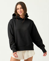Pretreated Enza 42779 Ladies Midi Length Pullover Hoodie - Black