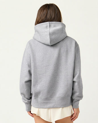 Pretreated Enza 42779 Ladies Midi Length Pullover Hoodie - Athletic Heather - Back